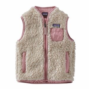 Patagonia Cream and Pink Fleece Vest